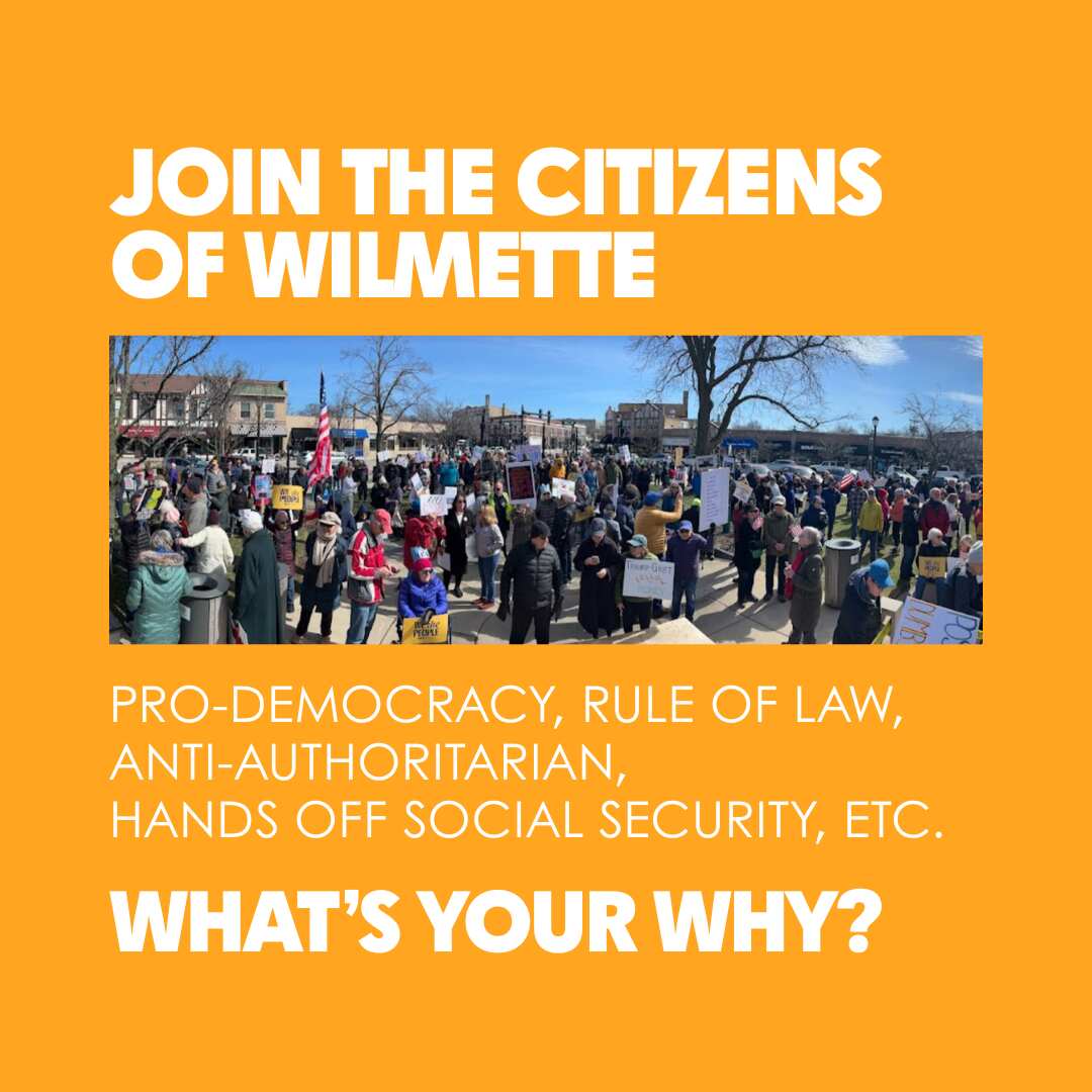 CAPA members at a pro-democracy protest in Wilmette